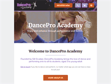 Tablet Screenshot of danceproacademy.com